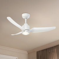 Hugo 42-in White Reversible DC LED Ceiling Fan
