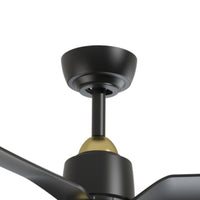 Hugo 52-in Brushed Gold and Matte Black Reversible DC LED Ceiling Fan