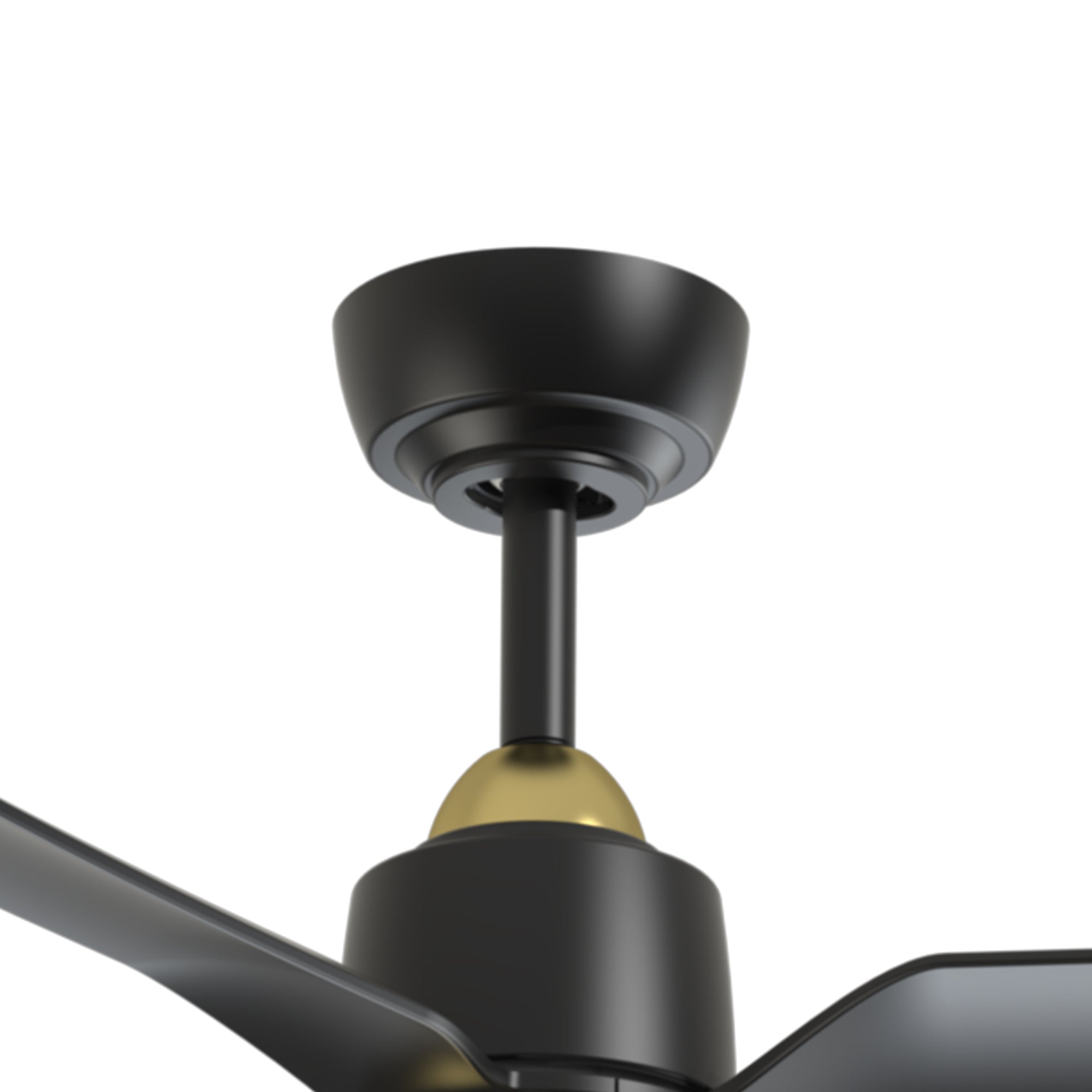 Hugo 52-in Brushed Gold and Matte Black Reversible DC LED Ceiling Fan