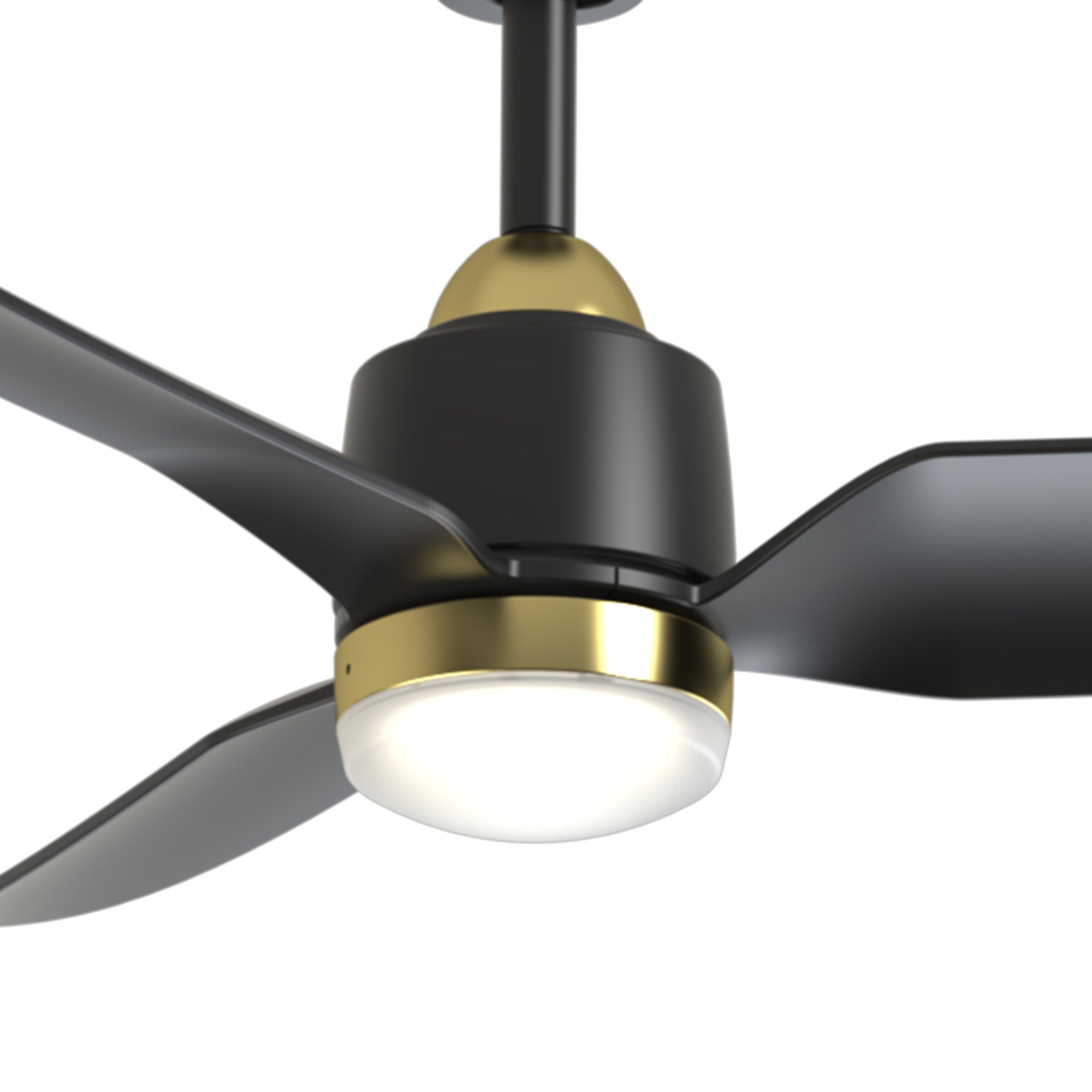 Hugo 52-in Brushed Gold and Matte Black Reversible DC LED Ceiling Fan