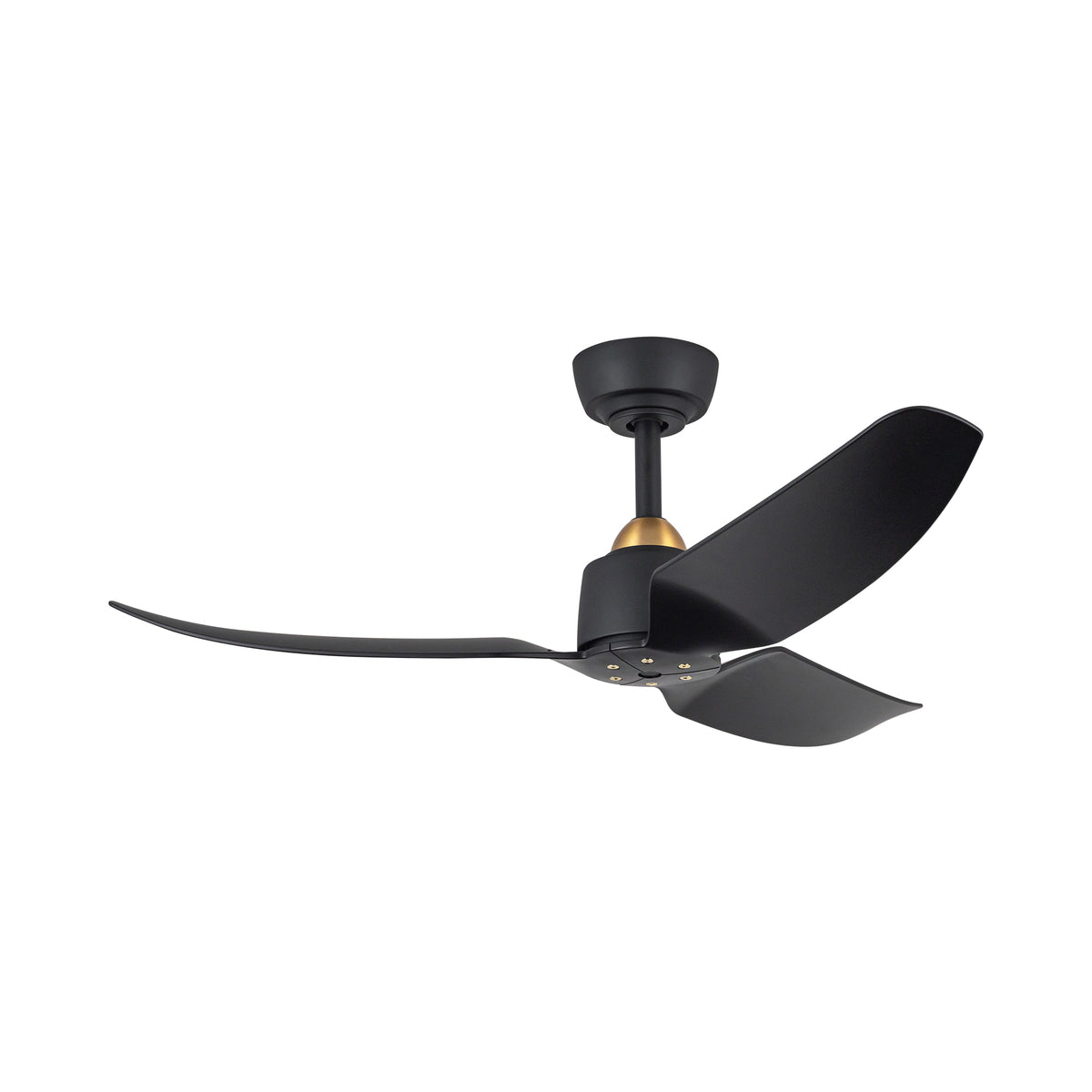 Hugo 42-in Brushed Gold and Matte Black Reversible DC Ceiling Fan