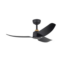 Hugo 42-in Brushed Gold and Matte Black Reversible DC Ceiling Fan