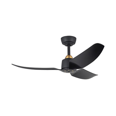 Hugo 42-in Brushed Gold and Matte Black Reversible DC Ceiling Fan