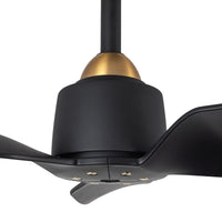 Hugo 42-in Brushed Gold and Matte Black Reversible DC Ceiling Fan