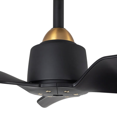 Hugo 42-in Brushed Gold and Matte Black Reversible DC Ceiling Fan