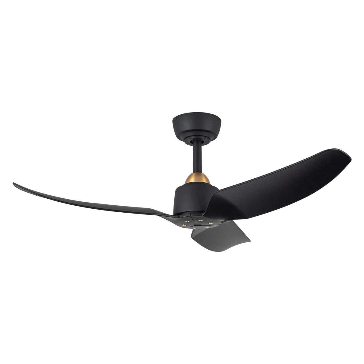 Hugo 42-in Brushed Gold and Matte Black Reversible DC Ceiling Fan