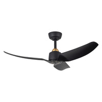 Hugo 42-in Brushed Gold and Matte Black Reversible DC Ceiling Fan