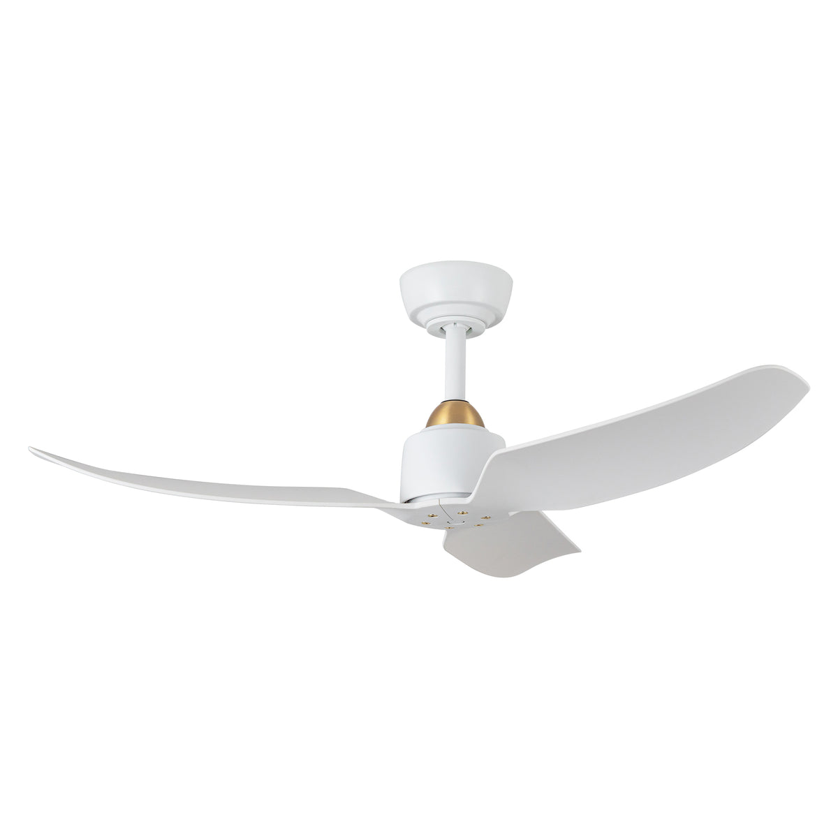 Hugo 42-in Brushed Gold and Matte White Reversible DC Ceiling Fan