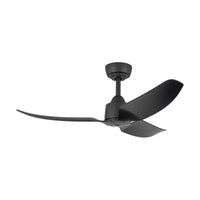 Hugo 42-in Matte Black Reversible DC Ceiling Fan