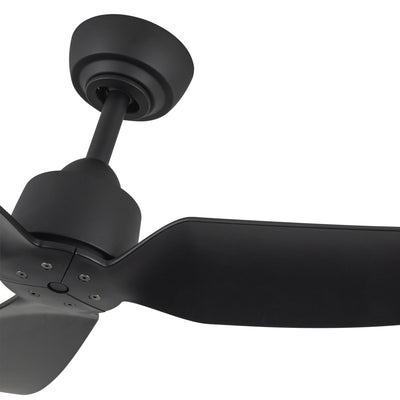 Hugo 42-in Matte Black Reversible DC Ceiling Fan