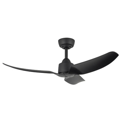 Hugo 42-in Matte Black Reversible DC Ceiling Fan
