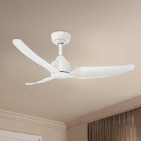 Hugo 42-in White Reversible DC Ceiling Fan