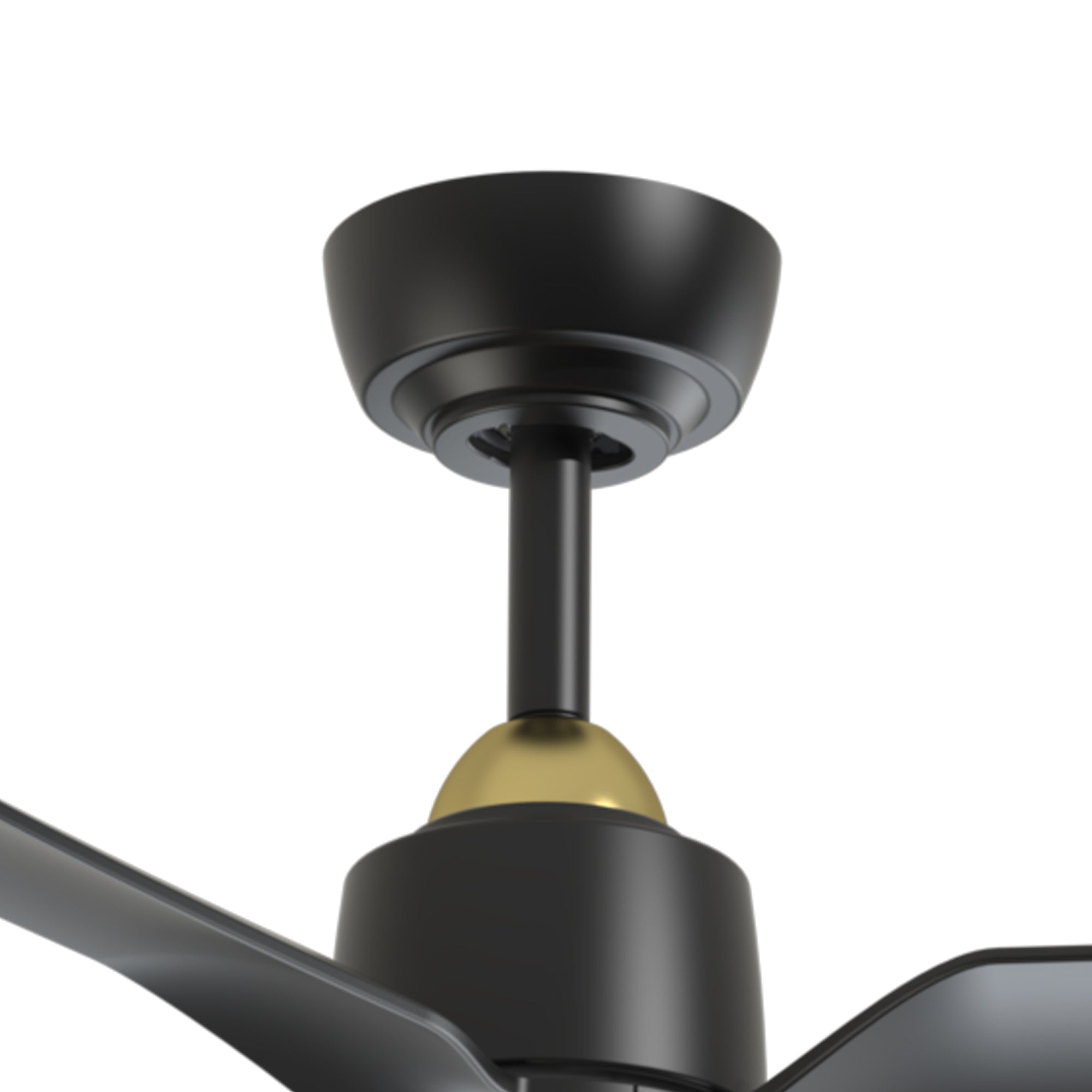 Hugo 52-in Brushed Gold and Matte Black Reversible DC Ceiling Fan