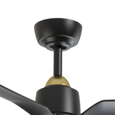 Hugo 52-in Brushed Gold and Matte Black Reversible DC Ceiling Fan