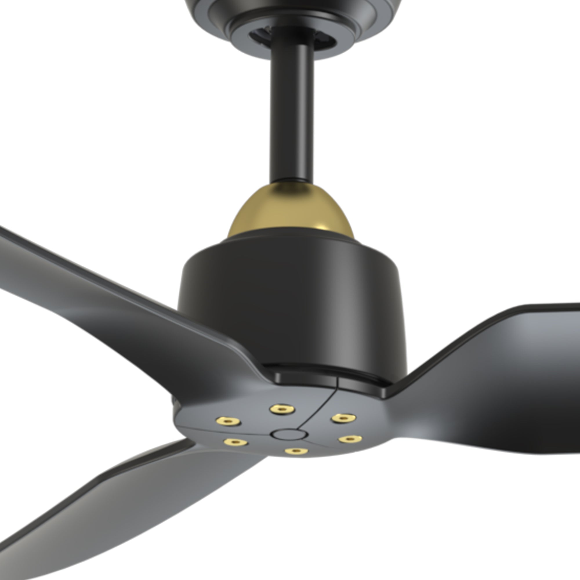 Hugo 52-in Brushed Gold and Matte Black Reversible DC Ceiling Fan
