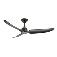 Hugo 52-in Brushed Gold and Matte Black Reversible DC Ceiling Fan