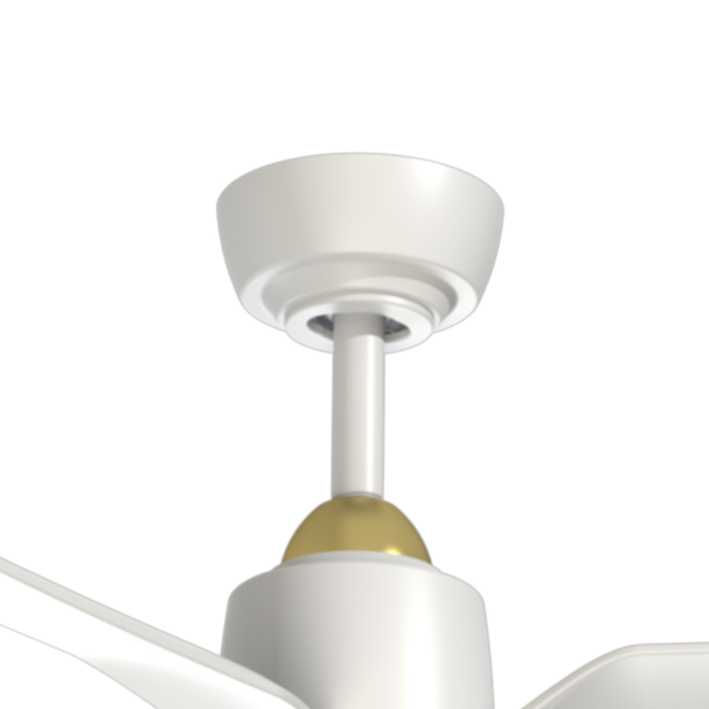 Hugo 52-in Brushed Gold and Matte White Reversible DC Ceiling Fan