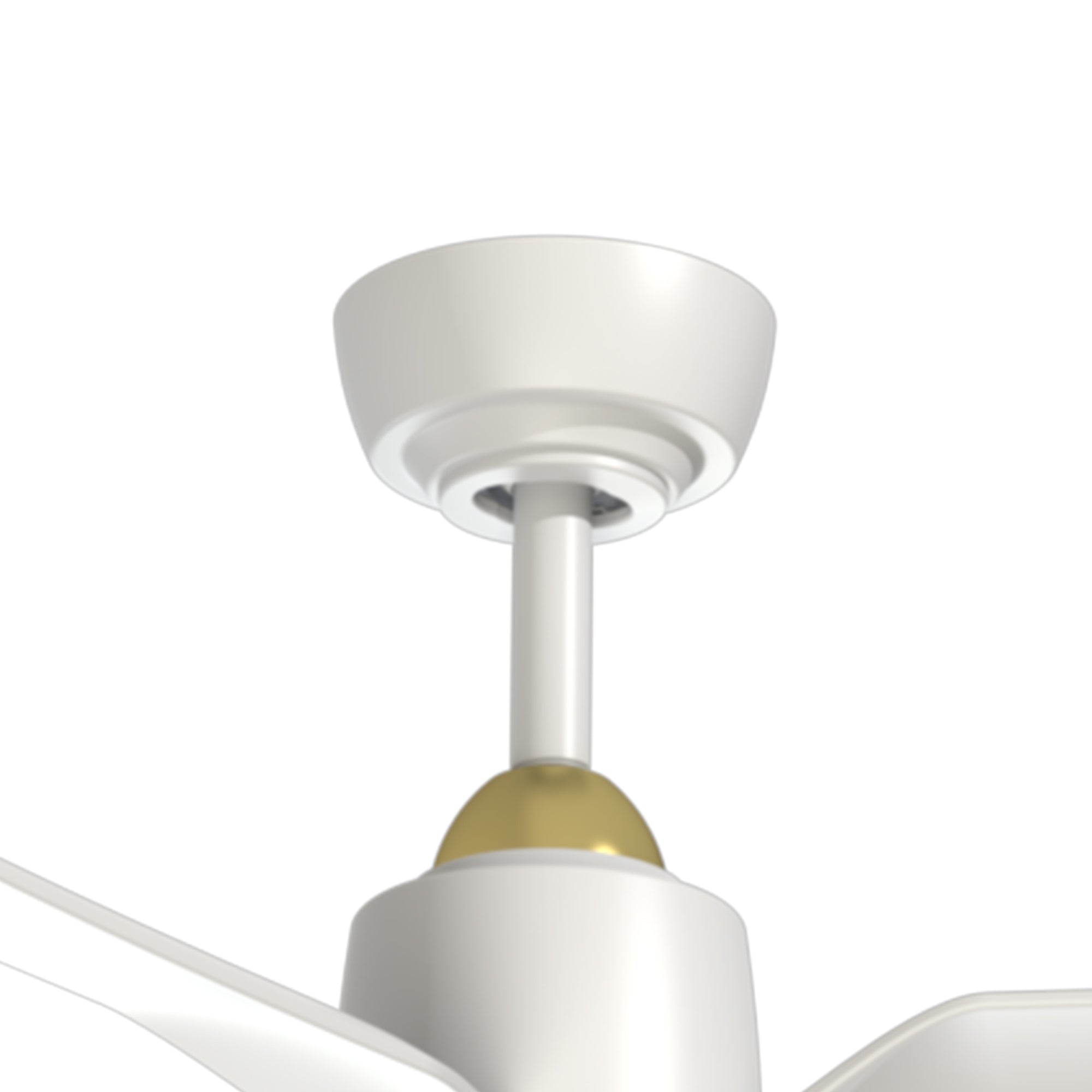 Hugo 52-in Brushed Gold and Matte White Reversible DC Ceiling Fan