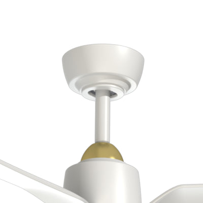 Hugo 52-in Brushed Gold and Matte White Reversible DC Ceiling Fan