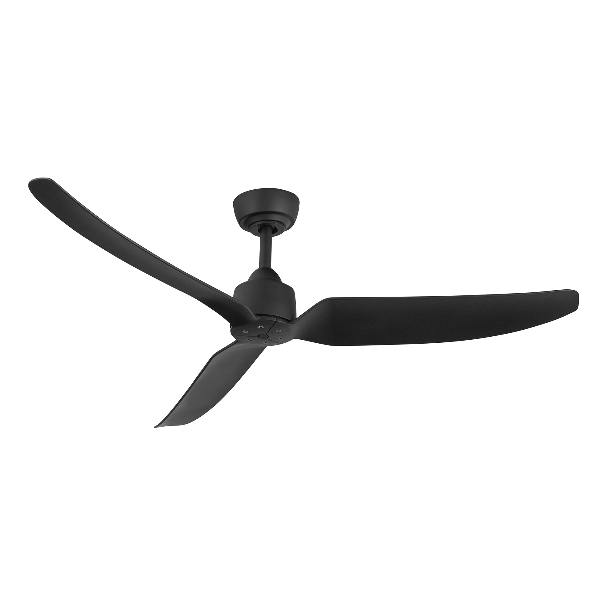 Hugo 52-in Matte Black Reversible DC Ceiling Fan