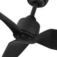 Hugo 52-in Matte Black Reversible DC Ceiling Fan