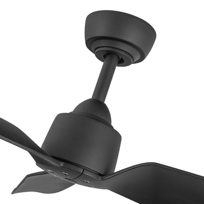 Hugo 52-in Matte Black Reversible DC Ceiling Fan