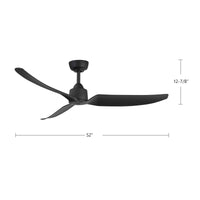 Hugo 52-in Matte White Reversible DC Ceiling Fan