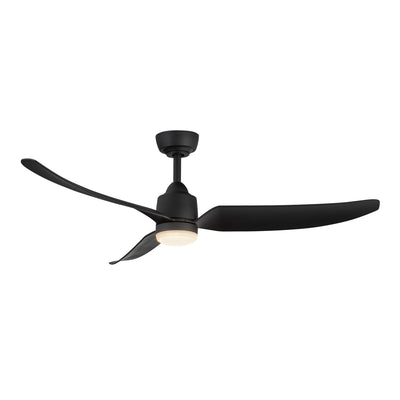 Hugo 52-in Matte Black Reversible DC Ceiling Fan