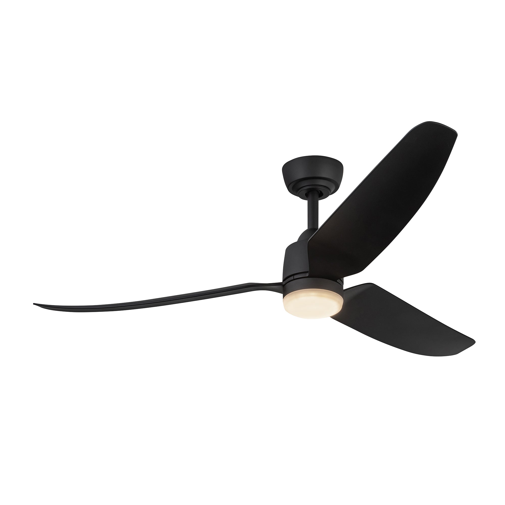 Hugo 52-in Matte Black Reversible DC Ceiling Fan