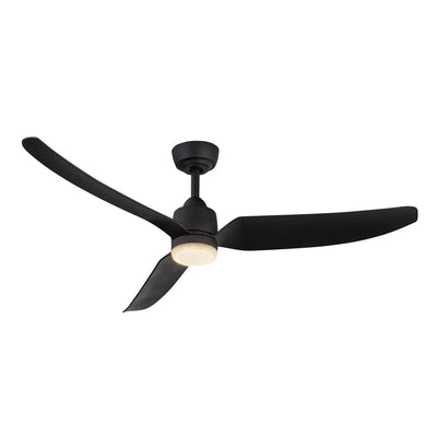 Hugo 52-in Matte Black Reversible DC Ceiling Fan