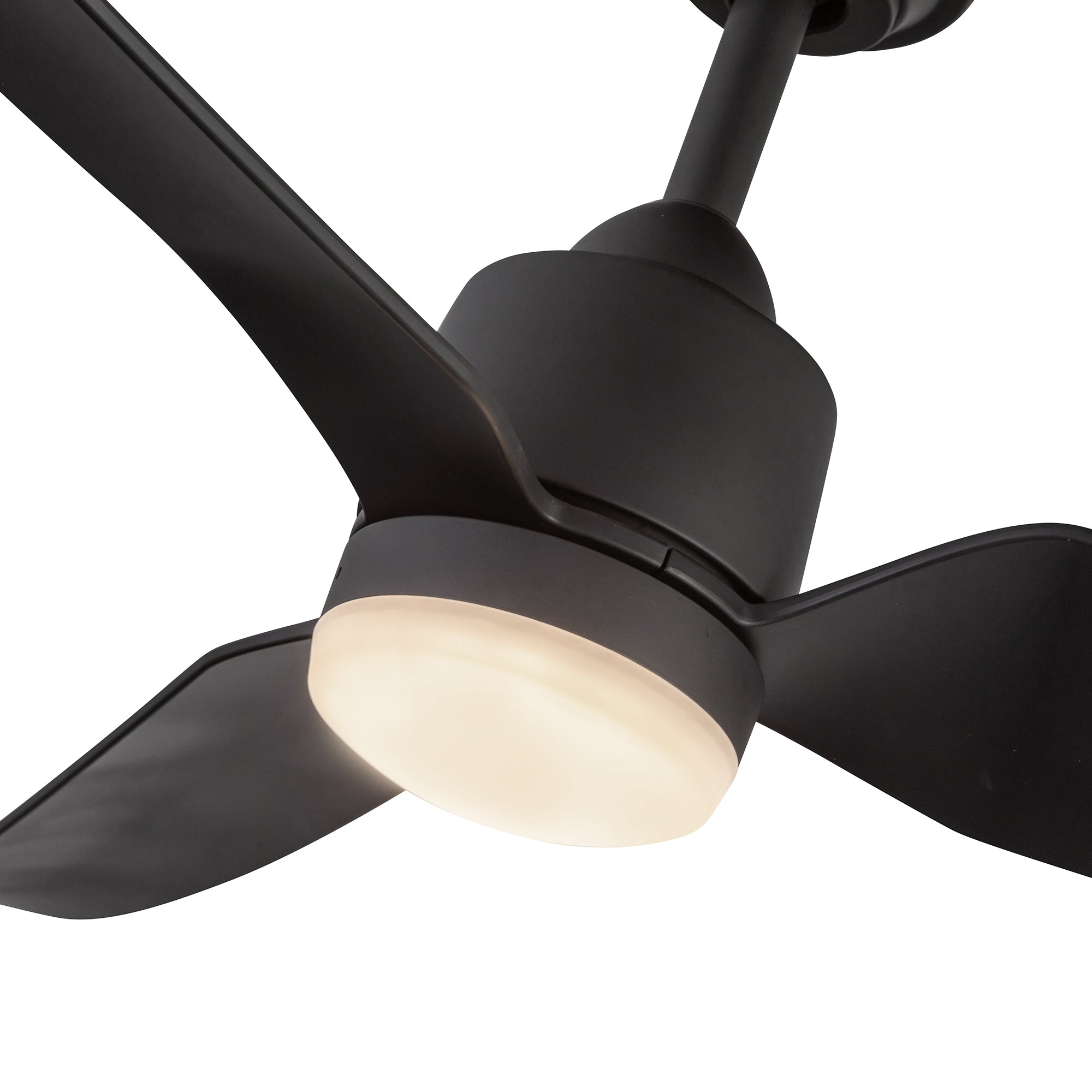 Hugo 52-in Matte Black Reversible DC Ceiling Fan