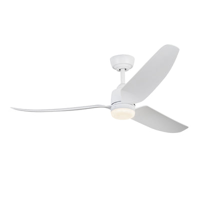Hugo 52-in Matte White Reversible DC Ceiling Fan