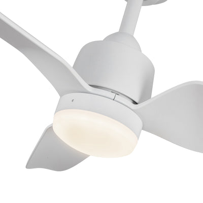 Hugo 52-in Matte White Reversible DC Ceiling Fan