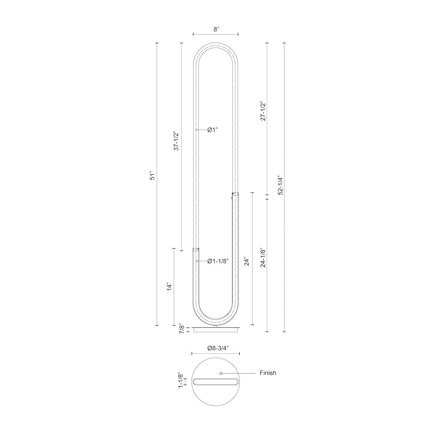 Huron 52-in Steel Floor Lamp