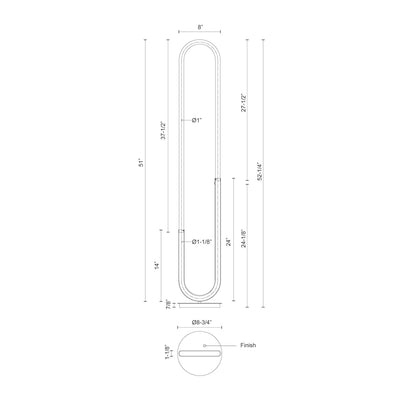 Huron 52-in Steel Floor Lamp