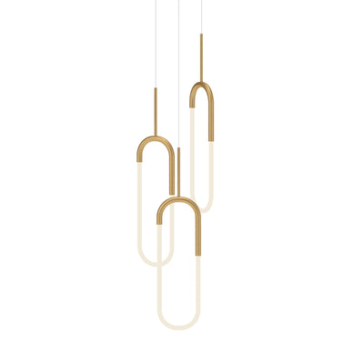 Huron 3 Head Steel Multi Pendant
