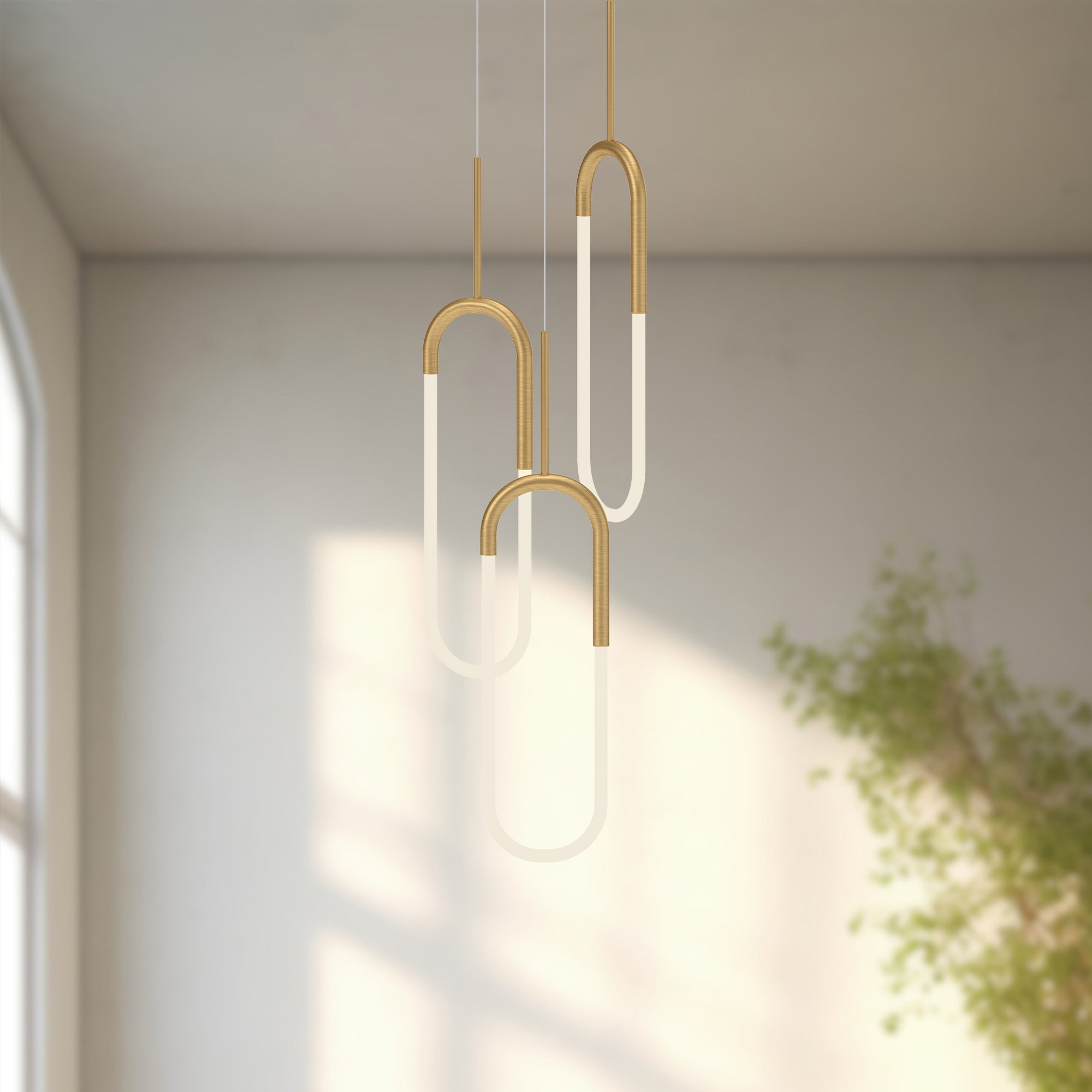 Huron 3 Head Steel Multi Pendant