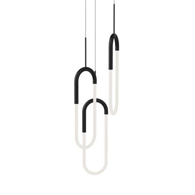 Huron 3 Head Steel Multi Pendant