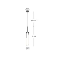 Huron 8-in Frosted Acrylic Wire-Drop LED Pendant