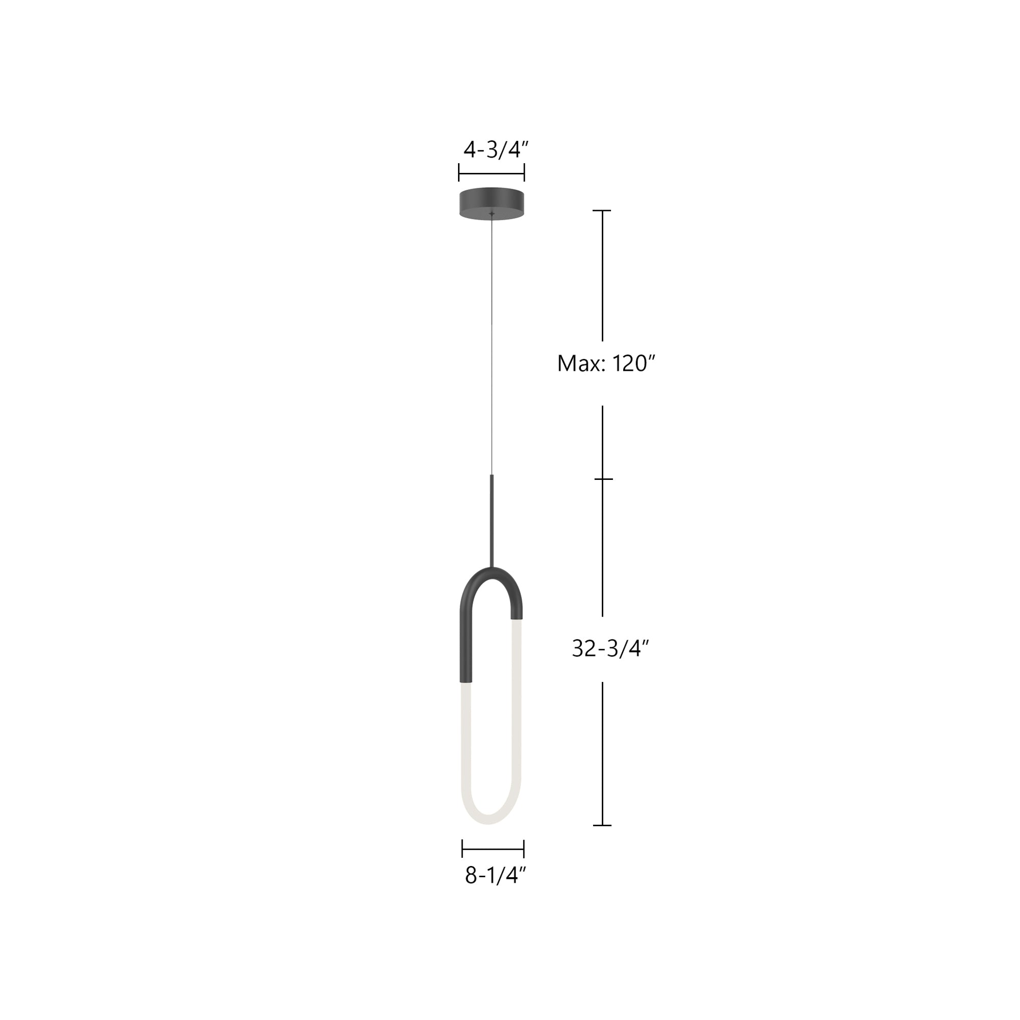 Huron 8-in Frosted Acrylic Wire-Drop LED Pendant
