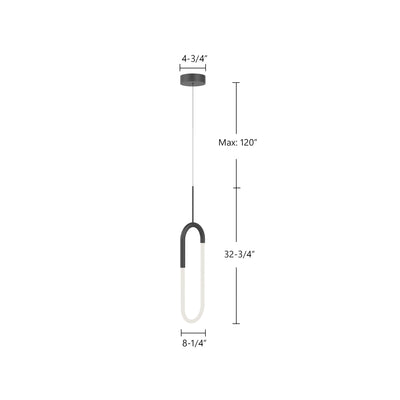 Huron 8-in Frosted Acrylic Wire-Drop LED Pendant