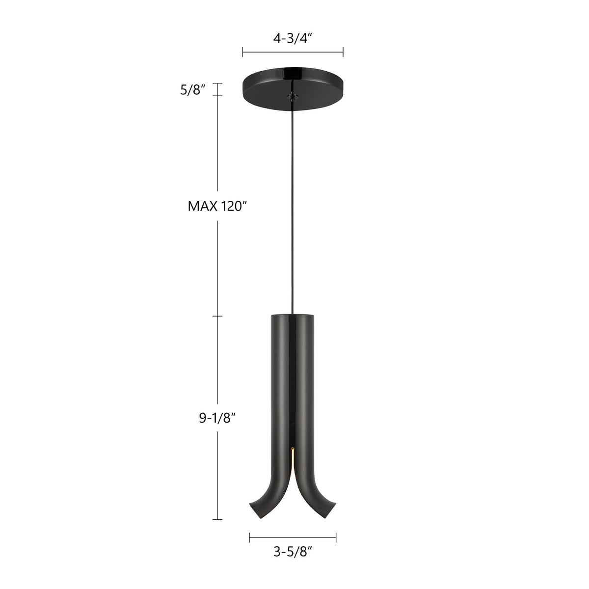 Husk 9-in Stainless Steel Pendant