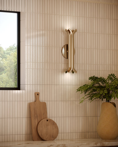 Husk 14-in Stainless Steel Wall Sconce