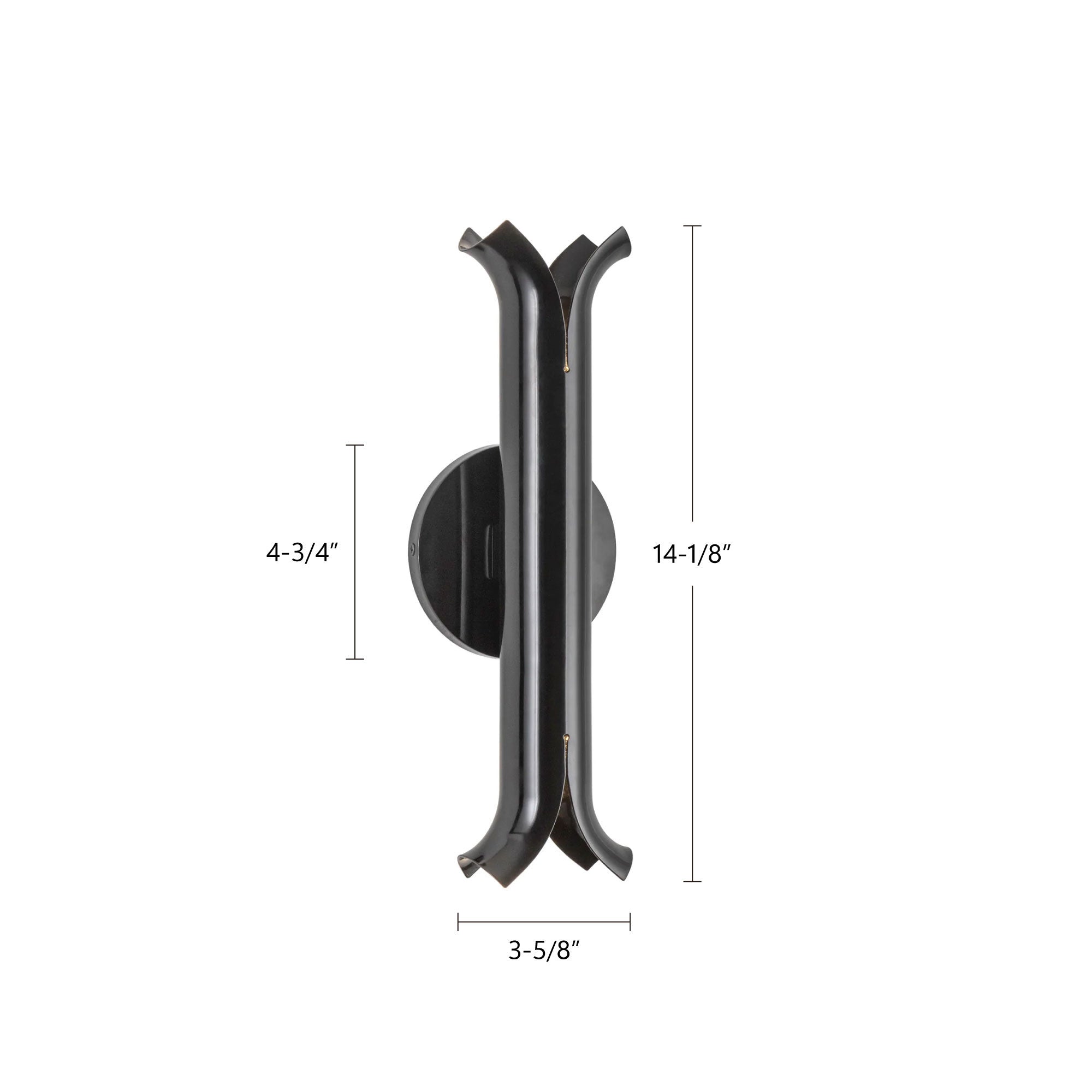 Husk 14-in Stainless Steel Wall Sconce