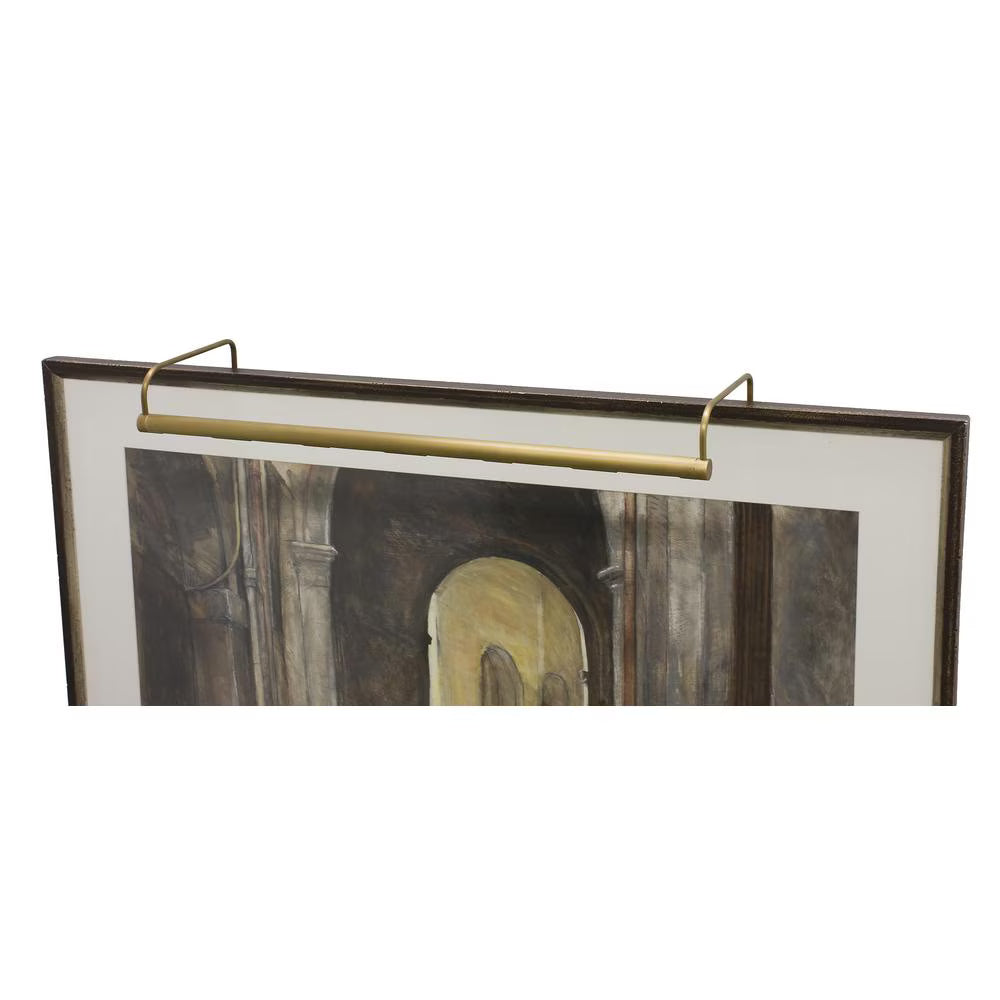 30-inch Slim-Line Weathered Brass Plug-In Picture Light