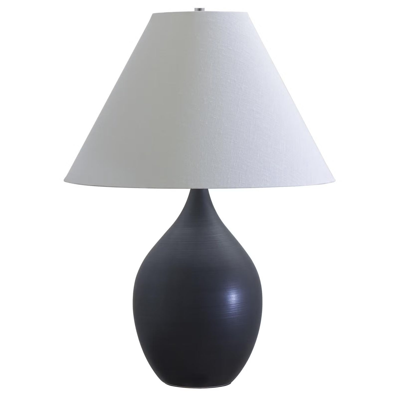 28-inch Scatchard Scored Matte Black Table Lamp
