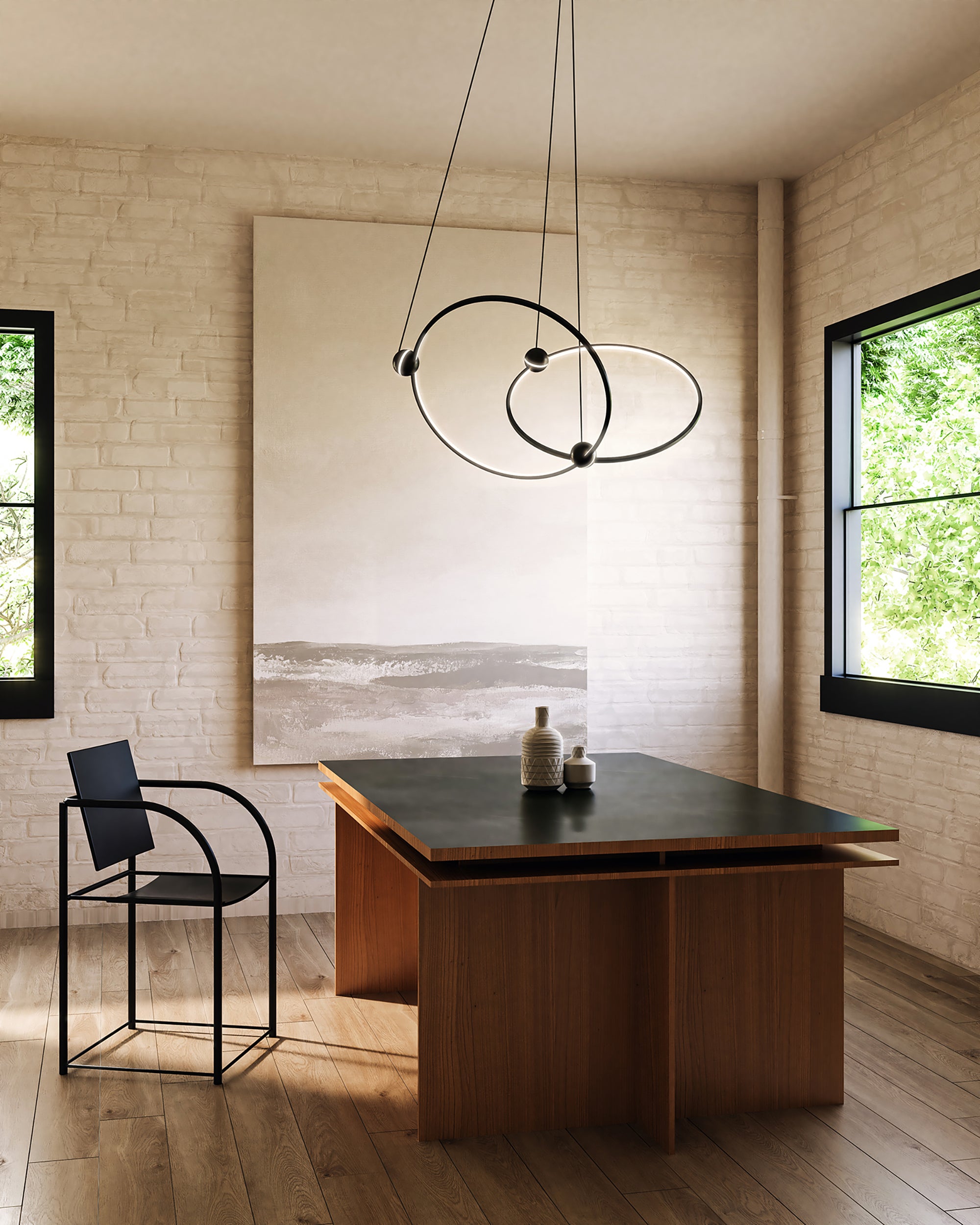 Isho 2 Head Aluminum Chandelier