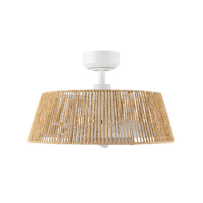Isla 24-in White and Braided Rope Reversible DC LED Ceiling Fan