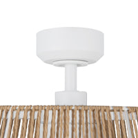 Isla 24-in White and Braided Rope Reversible DC LED Ceiling Fan