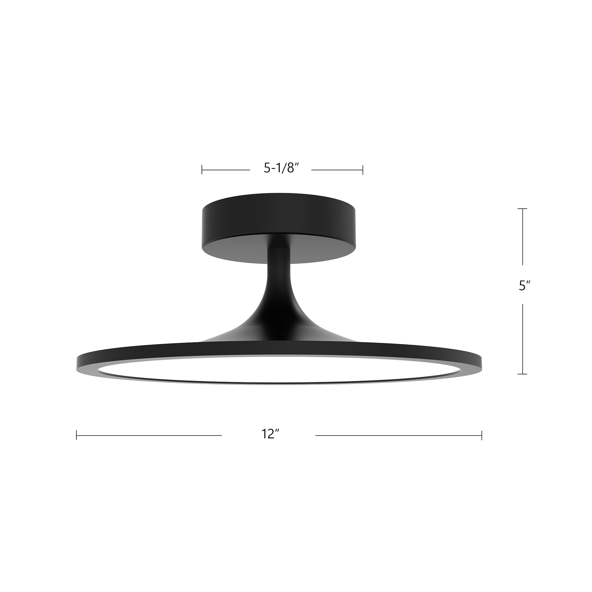 Issa 12-in Aluminum Semi-Flush Mount